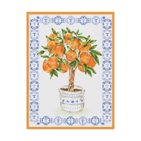 Lisa Powell Braun 'Orange Topiary' Canvas Art,24x32
